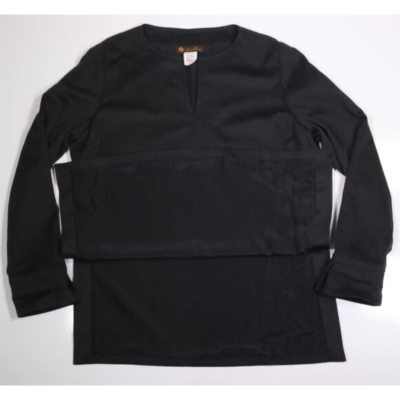 Loro Piana Black 100% Cashmere Silk Lined Pullover Men's 50/Medium - Picture 6 of 7